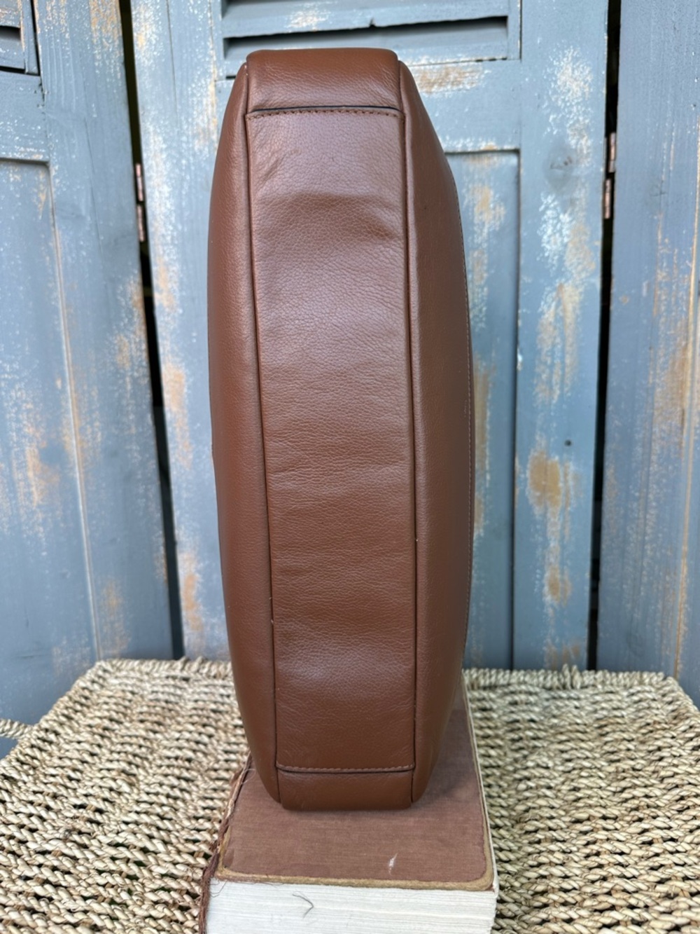 Coach Hamilton Smooth Leather Business Bag Dark Saddle - Picture 7 of 16